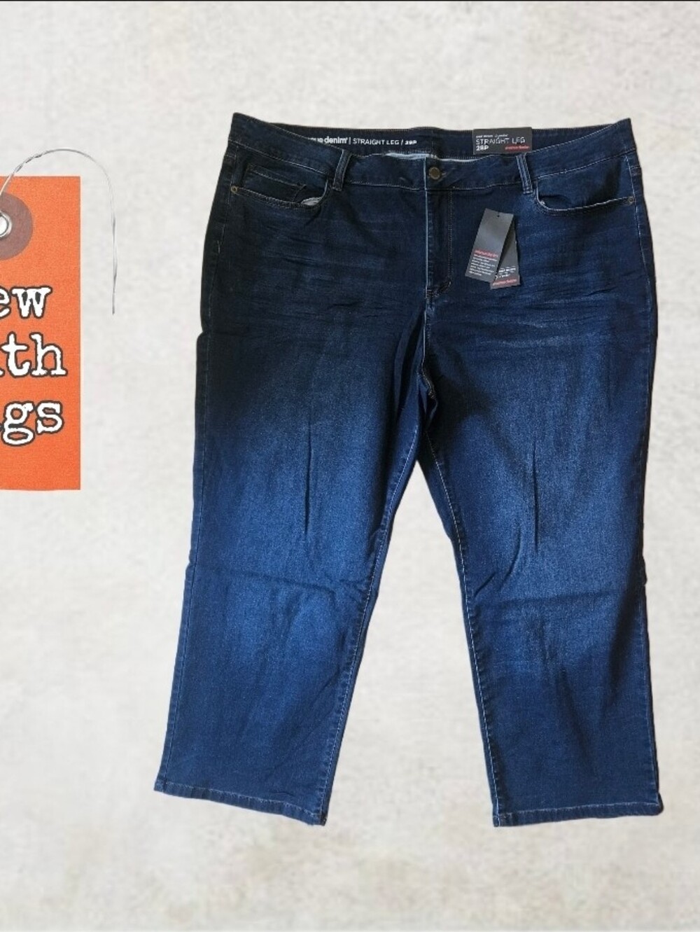 NWT/ avenue denim KNIT DENIM 5-pocketSTRAIGHT LEG 28P